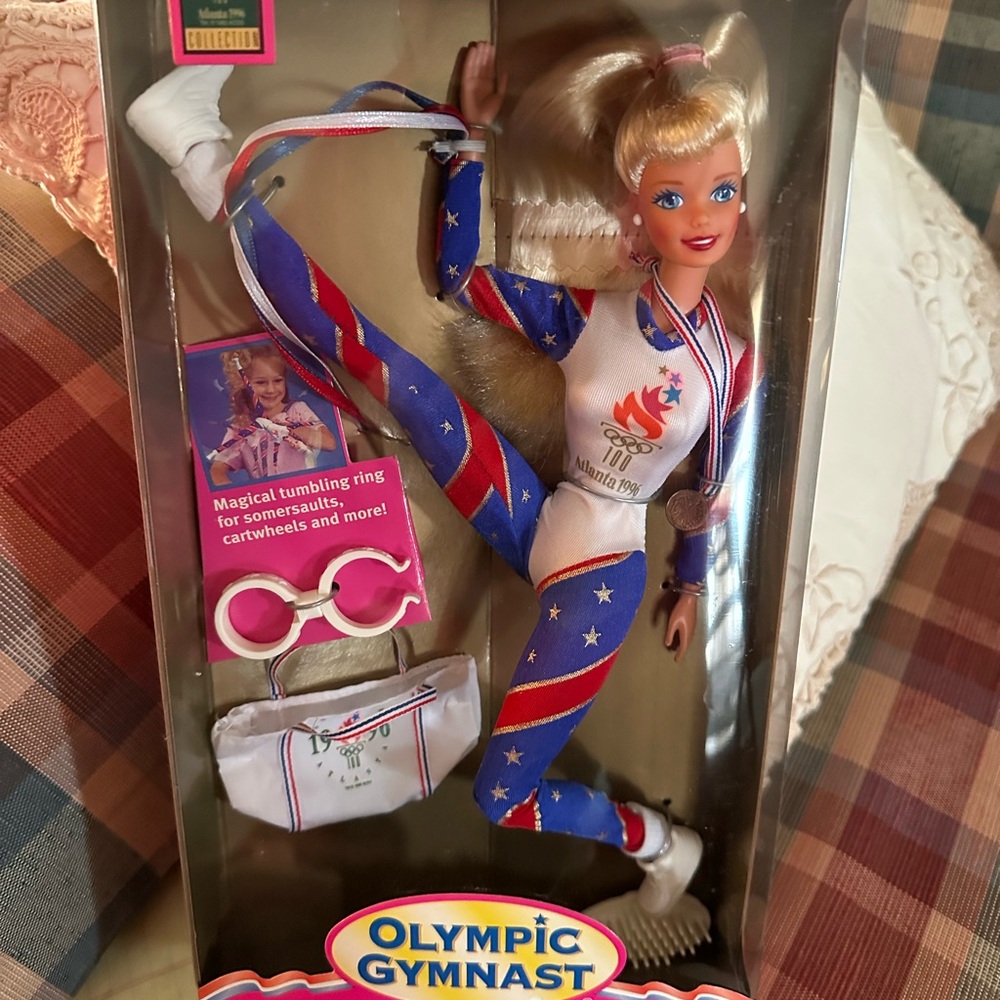 Barbie Olympic Gymnast Doll - Red, Blue, White